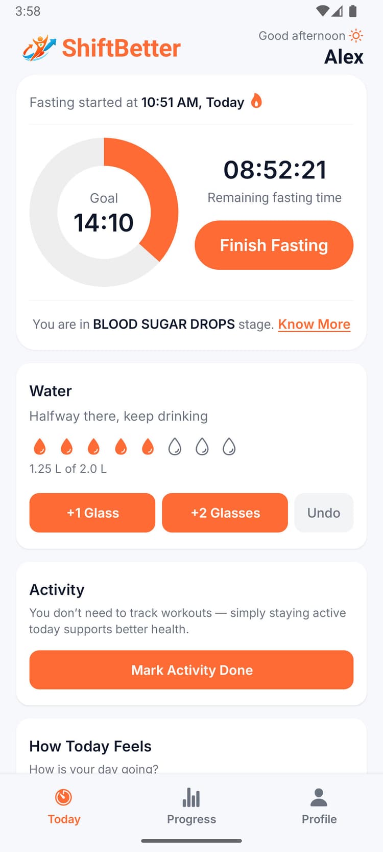ShiftBetter app screenshot 1